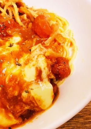 豚肉でパンチェッタ風入りアマトリチャーナ-レシピのメイン写真