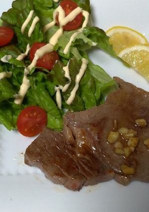 ポン酢で牛ロースステーキ☆-レシピのメイン写真