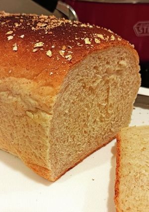 手捏ね🍞全粒粉食パン-レシピのメイン写真