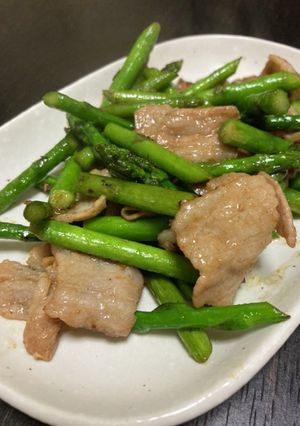 まいのためのアスパラ炒め-レシピのメイン写真