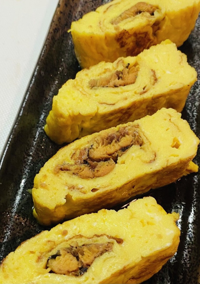 サンマの蒲焼き缶　だし巻き玉子-レシピのメイン写真