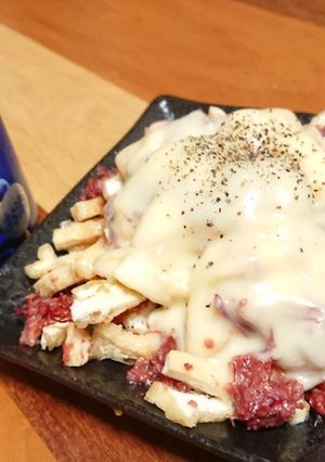 簡単酒肴☆油揚げのコンミートチーズ-レシピのメイン写真