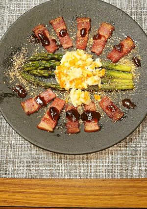 ヨウサマの減塩アスパラのデミソース焼き-レシピのメイン写真