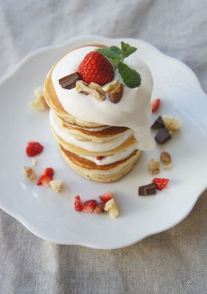 フライパンおやつ＊パンケーキタワー-レシピのメイン写真