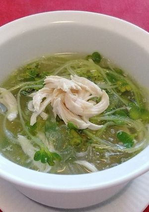 鶏ささみの鶏がらごまスープ-レシピのメイン写真