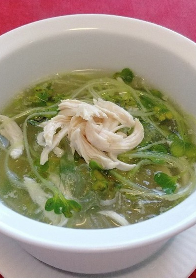 鶏ささみの鶏がらごまスープ-レシピのメイン写真