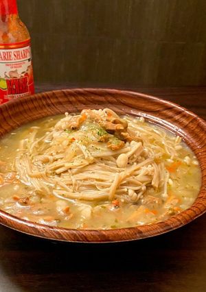 【EZ!】えのきのボンゴレスープパスタ風-レシピのメイン写真