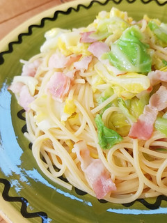 白だしで☆キャベツとベーコンのパスタ-レシピのメイン写真