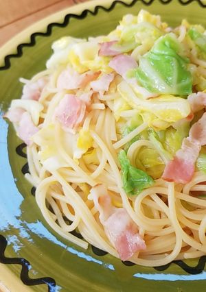 白だしで☆キャベツとベーコンのパスタ-レシピのメイン写真