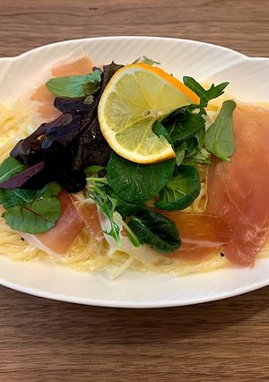 ベビーリーフ生ハムのレモンクリームパスタ-レシピのメイン写真