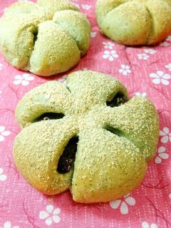 粒あんきな粉よもぎパン(HB生地)-レシピのメイン写真