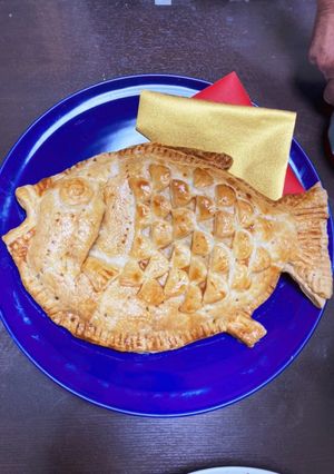 パイの尾頭つき(ツナとポテトのパイ)-レシピのメイン写真