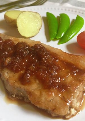 *新玉ねぎの絶品ソースで豚ステーキ*-レシピのメイン写真