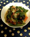 野菜とソーセージの坦々ごま炒め