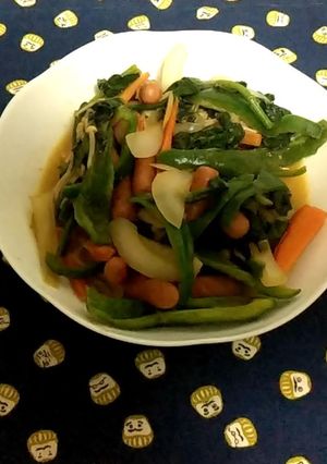 野菜とソーセージの坦々ごま炒め-レシピのメイン写真