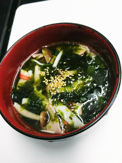 韓国のりとカニかまの中華風スープ-レシピのメイン写真