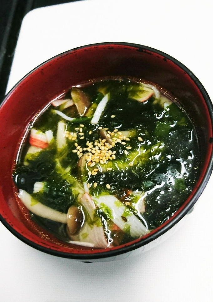 韓国のりとカニかまの中華風スープ-レシピのメイン写真