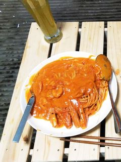甘エビのトマトクリームパスタ-レシピのメイン写真