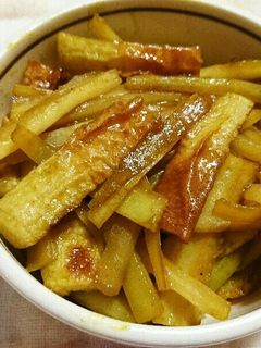 大根の皮とちくわのカレーきんぴら-レシピのメイン写真