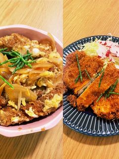 時短!一度にトンカツとカツ丼-レシピのメイン写真