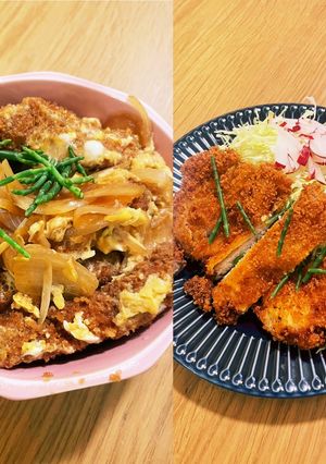 時短！一度にトンカツとカツ丼-レシピのメイン写真