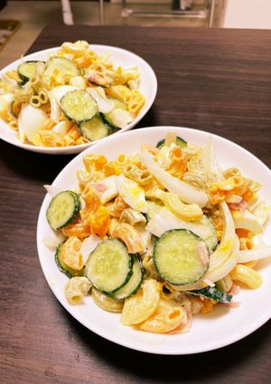 4人分具材一杯マカロニサラダ（失敗作）-レシピのメイン写真
