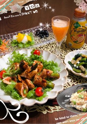 グリーンアスパラの鶏ささみロール♪-レシピのメイン写真