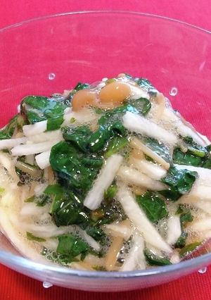 モロヘイヤと長芋のめんつゆ和え-レシピのメイン写真