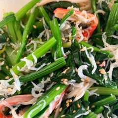 A picture of レンジで簡単！ほうれん草のしらす和え☾.