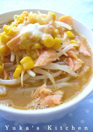 塩鮭ともやしのみそクリームコーンラーメン-レシピのメイン写真