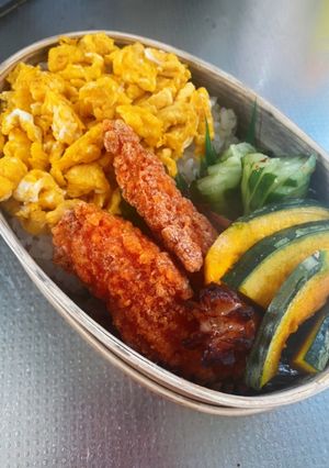 炒り卵ご飯弁当-レシピのメイン写真