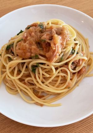 みぞれ梅パスタ-レシピのメイン写真