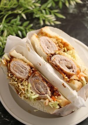 簡単！揚げないジューシーロールカツサンド-レシピのメイン写真