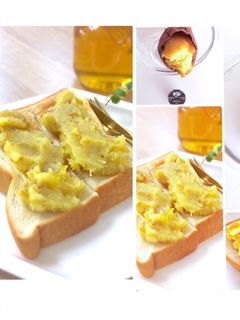 焼き芋モンブラントースト簡単おやつカフェ-レシピのメイン写真