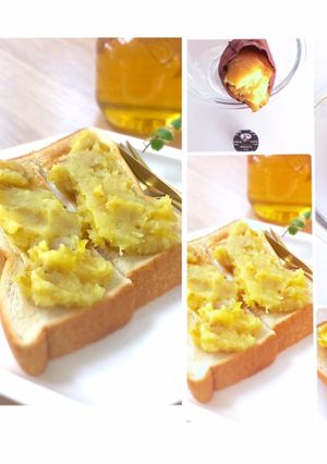 焼き芋モンブラントースト簡単おやつカフェ-レシピのメイン写真