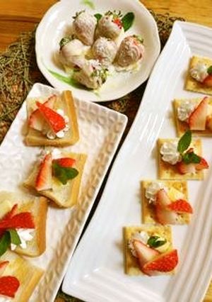 ホワイトチョコいちご＆いちごカナッペ風-レシピのメイン写真