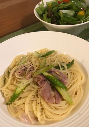 生ハムとアスパラのレモンパスタ-レシピのメイン写真