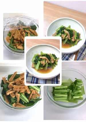 小松菜と油揚げの煮物★作り置き簡単レンジ-レシピのメイン写真