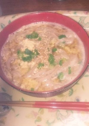 身体にもお腹にも優しい！日本蕎麦の卵とじ-レシピのメイン写真