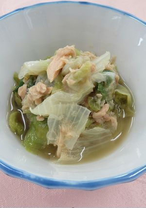 【使いきり】レタスとツナのお手軽レンジ煮-レシピのメイン写真