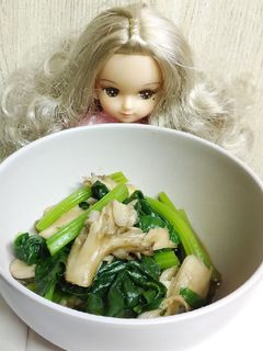 りかちゃん♡舞茸とほうれん草ポン酢お浸し-レシピのメイン写真