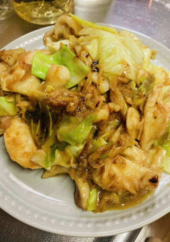 鶏胸肉とキャベツのおかか小エビ炒め-レシピのメイン写真
