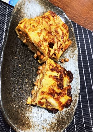 これは美味いぞ!納豆を巻いた卵焼き-レシピのメイン写真