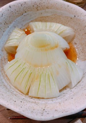 レンジで♪まるごと新玉ねぎのポン酢かけ-レシピのメイン写真
