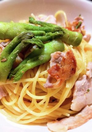 タラの芽と豚肉のペペロンチーノ-レシピのメイン写真