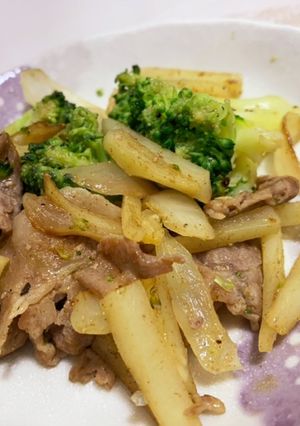 豚肉と野菜のカレー風味炒め-レシピのメイン写真