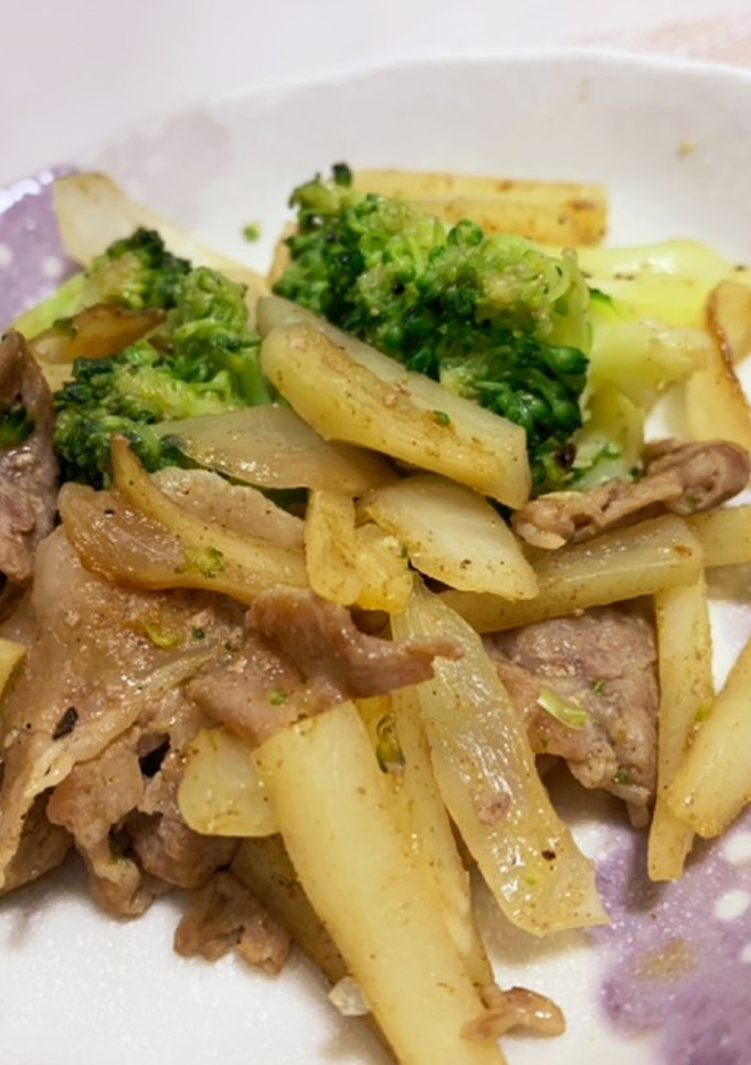 豚肉と野菜のカレー風味炒め-レシピのメイン写真