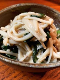 えのきと青菜の辛子胡麻和え-レシピのメイン写真