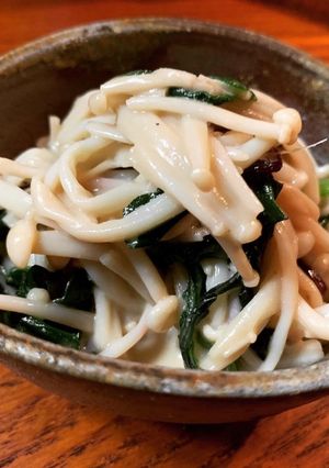 えのきと青菜の辛子胡麻和え-レシピのメイン写真