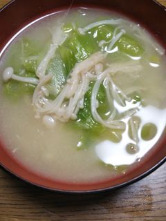 春キャベツとえのきの味噌汁(^^)-レシピのメイン写真